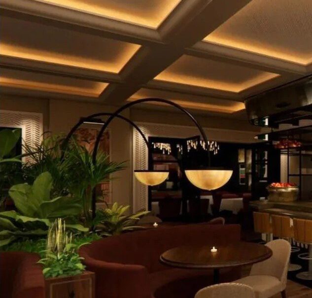 Warm lounge interior