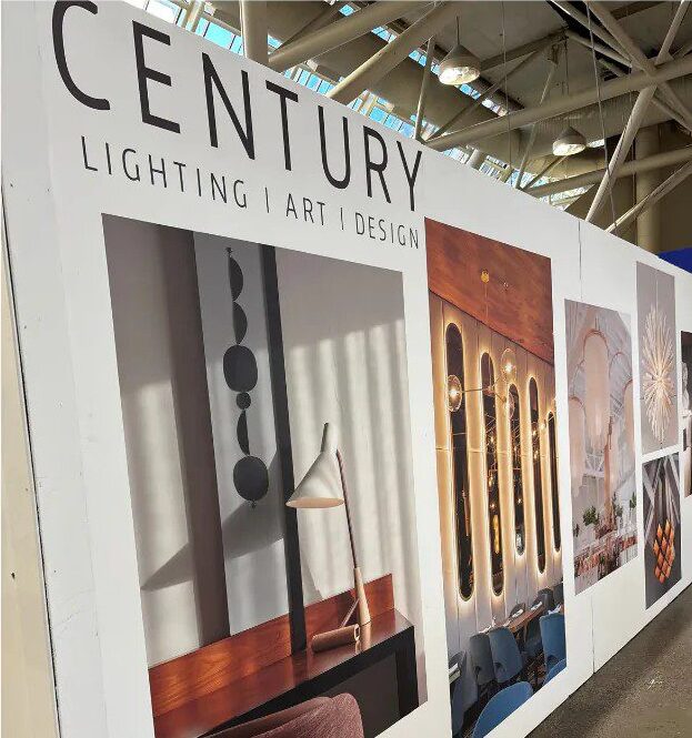 Project imagery wall at IDS